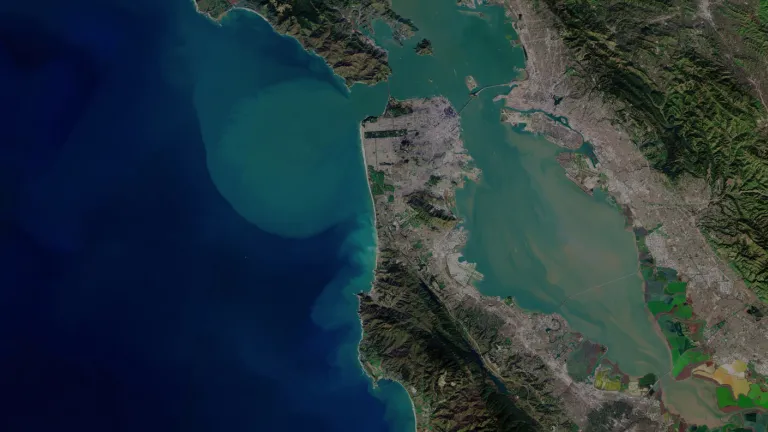 Satellite image of the Bay Area.