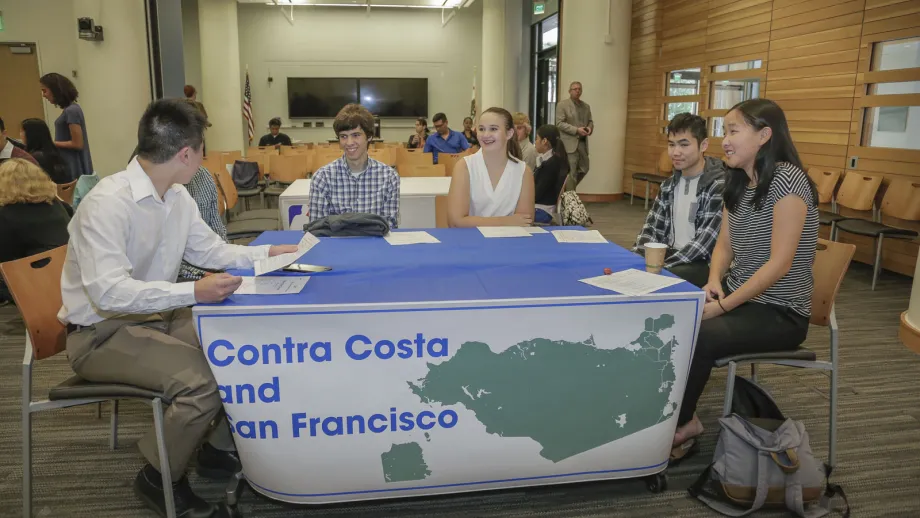group of people at a Contra Costa table