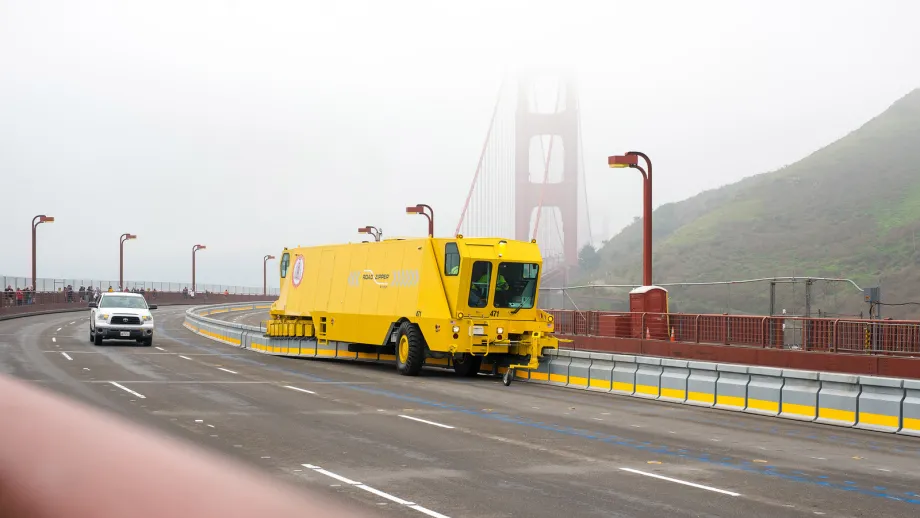 Golden Gate Bridge Closure and Median Barrier Installation