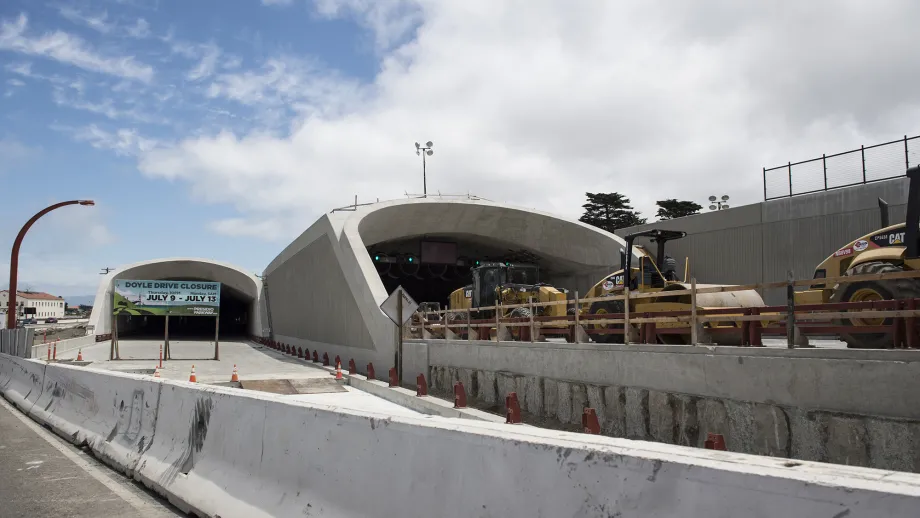 During the closure, crews will need to bust through barriers to connect the tunnels with active traffic lanes.