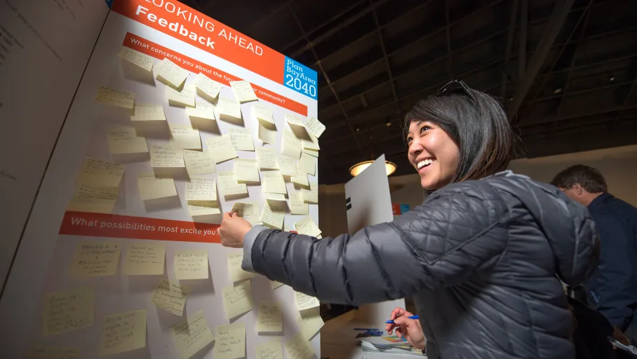 San Mateo open house participant leaves feedback
