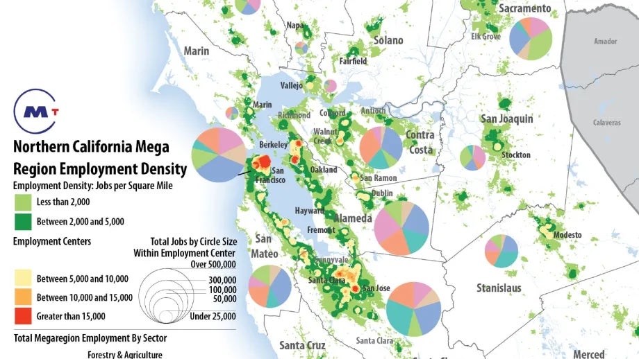 May 2017: Northern California Mega Region Employment Density