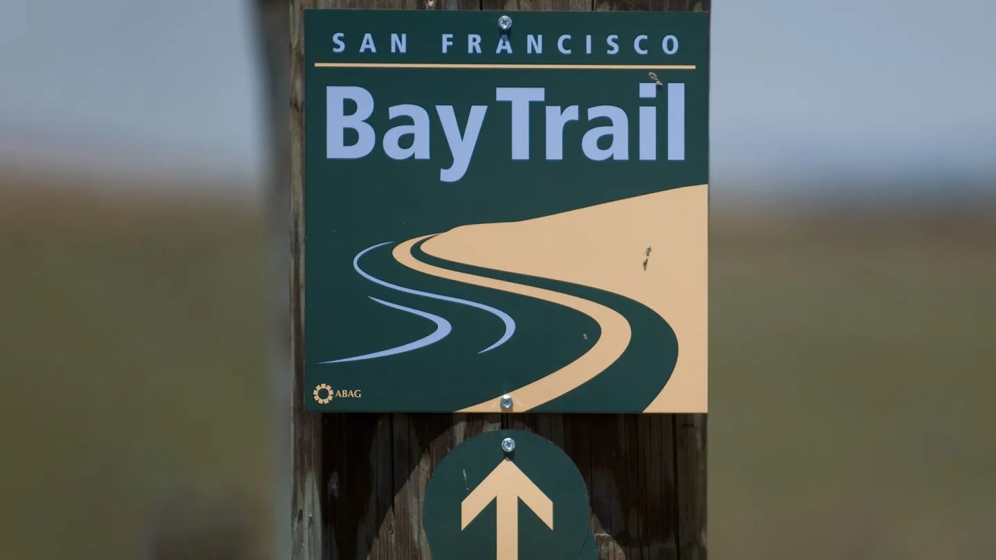 San Francisco Bay Trail marker sign.